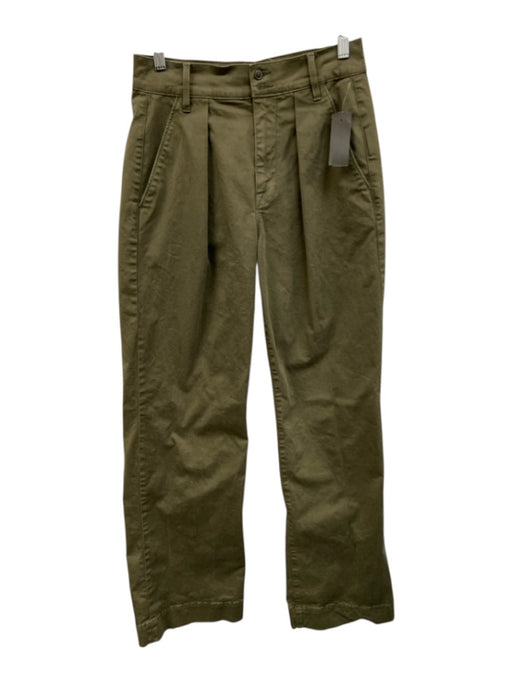 Frame Size 27 Green Cotton Solid Zip Fly Pants Green / 27