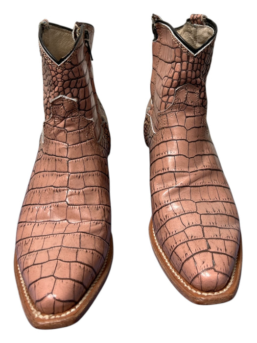 Freebird Shoe Size 8 Blush Pink Alligator Leather Pointed Toe Above Ankle Boots Blush Pink / 8