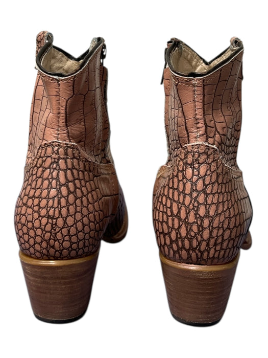 Freebird Shoe Size 8 Blush Pink Alligator Leather Pointed Toe Above Ankle Boots Blush Pink / 8