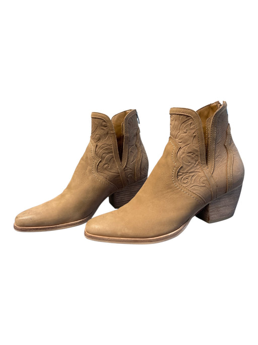 Dolce Vita Shoe Size 8 Camel Manmade Material Suede Pointed Toe Back Zip Booties Camel / 8