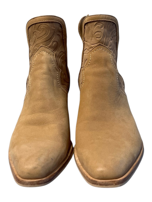 Dolce Vita Shoe Size 8 Camel Manmade Material Suede Pointed Toe Back Zip Booties Camel / 8