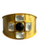 Julie Vos Gold Black & White Gold Plated Cuff Crystal Geometric Cord Bracelet Gold Black & White