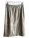 Linda Allard Ellen Tracy Size 8 Champagne Leather & Acetate Back Zip Skirt Champagne / 8