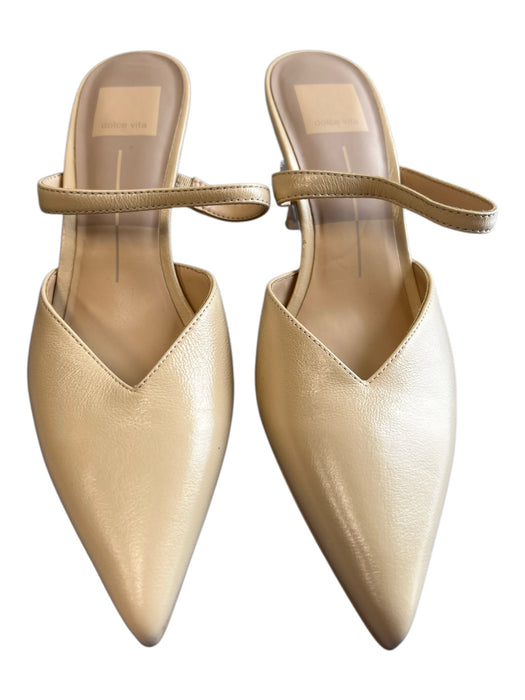 Dolce Vita Shoe Size 7 nude Leather Upper Pointed Toe Open Back Heel Shoes nude / 7