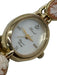 Lucoral Gold & Peach Metal Mother of Pearl Cameo Push Clasp Dainty Watches Gold & Peach