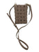 By Anthropologie Beige PU Leather Woven Zip Top Adjustable Strap Crossbody Bag Beige