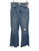Cello Size 9 Blue Cotton Blend Denim Striped distressed Flare Leg Jeans Blue / 9