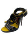 Jimmy Choo Shoe Size 37.5 Brown, Yellow, Red Leather Whipstitching Heel Sandals Brown, Yellow, Red / 37.5