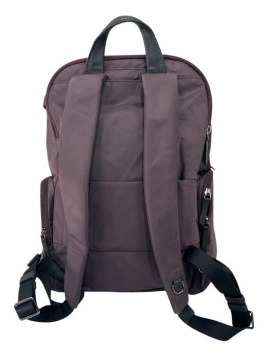 Tumi Deep Purple Nylon Blend Leather Detail Solid Gunmetal Hardware Backpack Deep Purple