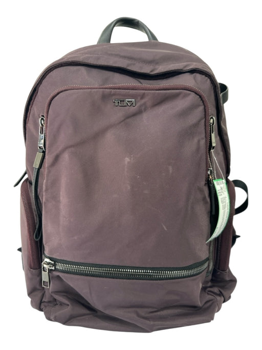 Tumi Deep Purple Nylon Blend Leather Detail Solid Gunmetal Hardware Backpack Deep Purple
