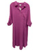 J. Jill Size M Pink Purple Cotton Gauze Long Sleeve 1/4 Button Midi Dress Pink Purple / M