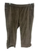 MaxMara Size 10 Gray Cotton Velvet Side Zip Mid Rise Capri Pants Gray / 10