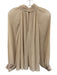 Banana Republic Size M Beige Polyester Accordian Long Sleeve high neck Top Beige / M