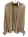 Banana Republic Size M Beige Polyester Accordian Long Sleeve high neck Top Beige / M