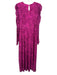 Lilly Pulitzer Size L Pink & Purple Nylon Cheetah Long Sleeve Midi Mesh Dress Pink & Purple / L