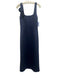 Lilly Pulitzer Size 2 Navy Blue Polyester Blend Sleeveless Floral Pintuck Dress Navy Blue / 2