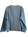 Eileen Fisher Size XL Blue Silk & Cotton V Neck Long Sleeve Quilted Top Blue / XL