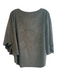 Alberto Makali Size L Black Polysatin Blend Faux Suede Round Neck Perforated Top Black / L