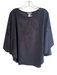 Alberto Makali Size L Black Polysatin Blend Faux Suede Round Neck Perforated Top Black / L