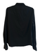 Faconnable Size L Black Cotton Blend Collared Button Up Long Sleeve Flocked Top Black / L