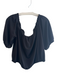 Veronica M Size XL Black Polyester Off Shoulder Short Puff Sleeve Cropped Top Black / XL