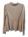 Rebecca Taylor Size M Tan Wool & Tencel High Neck Long Sleeve Back Zip Top Tan / M