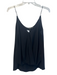 Theory Size S Black Silk V Neck Spaghetti Strap Gathered Top Black / S