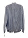 J.Crew Black Label Size XL Light blue & white Cotton Ruffle Neck Button Down Top Light blue & white / XL