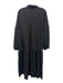 Maeve Size XL Black Polyester Blend Collar Neck Half Button Down Tiered Dress Black / XL