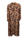 J. McLaughlin Size S Blue, Orange & Multi Silk & Cotton Collar Neck Dress Blue, Orange & Multi / S
