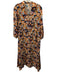 J. McLaughlin Size S Blue, Orange & Multi Silk & Cotton Collar Neck Dress Blue, Orange & Multi / S
