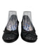 Vionic Shoe Size 8.5 Black Leather Geometric cutouts Bow Tie Round Toe Flats Black / 8.5