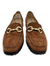 Amalfi by Rangoni Shoe Size Est 10 Tan Brown Suede Gold Tone Hardware Loafers Tan Brown / Est 10