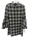 Alice + Olivia Size XS Black & White Polyester Blend Plaid Button Front Dress Black & White / XS
