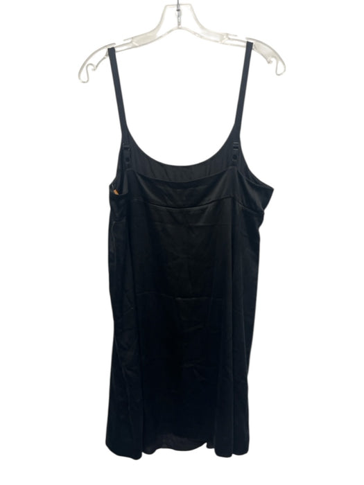 Eileen Fisher Size M Black Silk Sleeveless Adjustable Strap Mini Dress Black / M