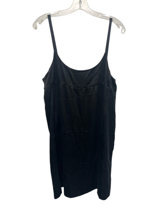 Eileen Fisher Size M Black Silk Sleeveless Adjustable Strap Mini Dress Black / M