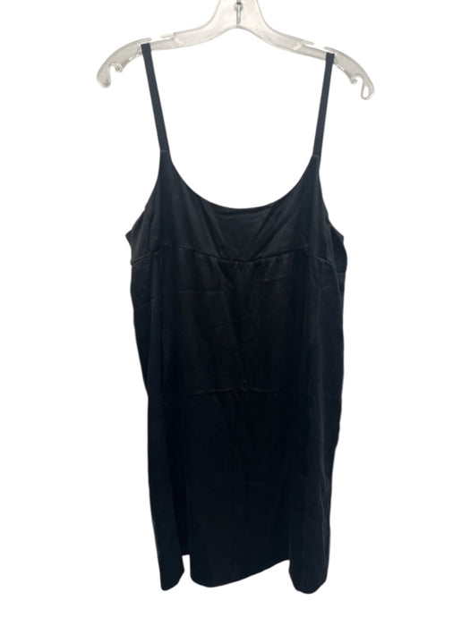 Eileen Fisher Size M Black Silk Sleeveless Adjustable Strap Mini Dress Black / M