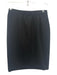 Givenchy Size 40 Black No Fabric Tag Wool Feel Side Zip Pencil Knee length Skirt Black / 40