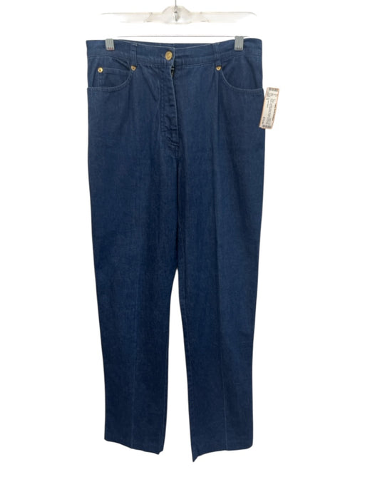 St. John Sport Size 6 Medium Wash No Fabric Tag Chambray Gold Tone Details Jeans Medium Wash / 6