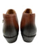 Vionic Shoe Size 8.5 Brown & Black Leather Upper Gradient Side Zip Ankle Booties Brown & Black / 8.5