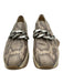 Dolce Vita Shoe Size 8 Beige Leather Upper Snake Print Chain Detail Sneakers Beige / 8