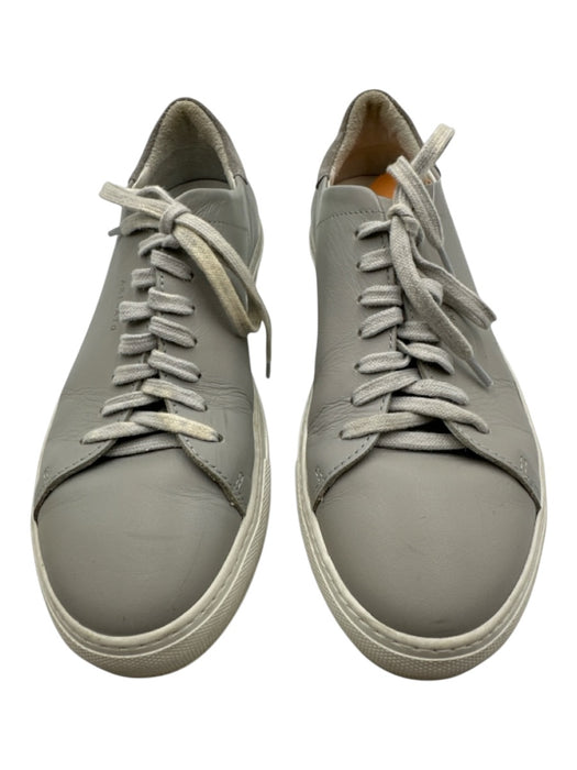 Axel Arigato Shoe Size 39 Gray Leather Upper Round Toe Suede Detail Sneakers Gray / 39