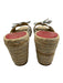 Christian Louboutin Shoe Size 38 Silver & Beige textile upper Shimmer Sandals Silver & Beige / 38