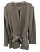 C. Joseph NY Size XL Mixed Brown Wool & Silk Long Sleeve Checkered Jacket Mixed Brown / XL