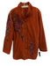 Bob Mackie Size Est M Orange, Pink, Brown Polyester Long Sleeve Collar Jacket Orange, Pink, Brown / Est M