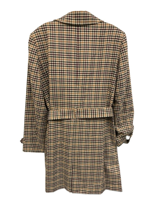 Tahari Size 14 Beige, Green, Burgundy Polyester Long Sleeve Plaid Pockets Jacket Beige, Green, Burgundy / 14