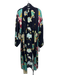 Nordstrom Size One Size Black, Green, Multi Silk Long Sleeve Floral Print Robe Black, Green, Multi / One Size