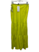Beautiful People Size L Chartreuse Green Silk Drawstring Waist Tiered Maxi Skirt Chartreuse Green / L