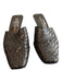 Donald Pilner Couture Shoe Size 8 Brown Leather Square Point Toe Mule Shoes Brown / 8