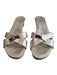Stuart Weitzman Shoe Size 8.5 Silver Manmade Material open toe Kitten Heel Shoes Silver / 8.5